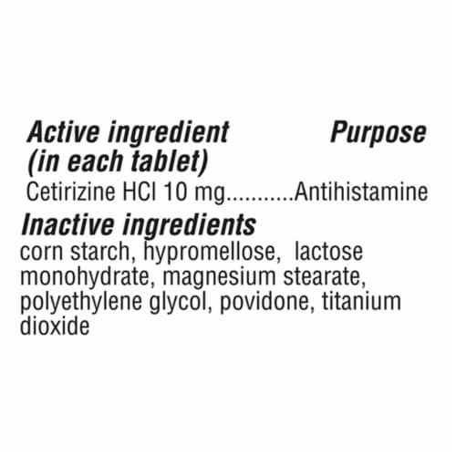 Kroger® Allergy Relief Tablets Cetirizine HCl Perspective: back