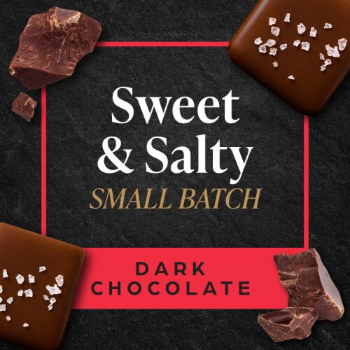 Private Selection® Dark Chocolate Sea Salt Soft Caramels Holiday Candy Perspective: back