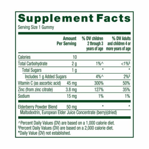 Simple Truth® Elderberry Gummies For Kids Perspective: back