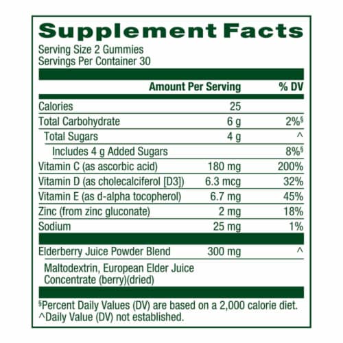 Simple Truth® Elderberry Gummies 300mg Perspective: back