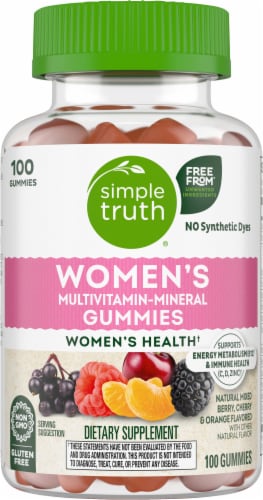 Simple Truth® Women's Multivitamin Gummies Mixed Berry Cherry & Orange Perspective: back