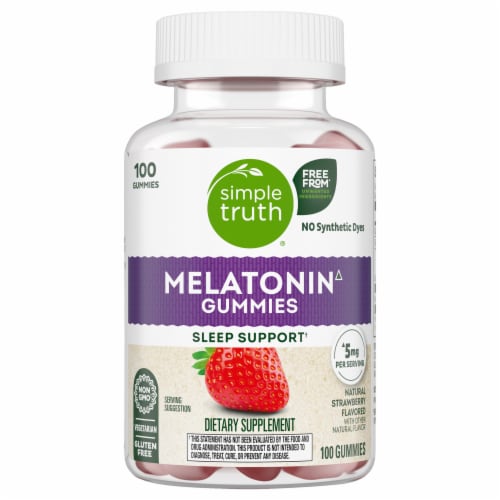 Simple Truth® Melatonin Gummies Strawberry 5mg Perspective: back