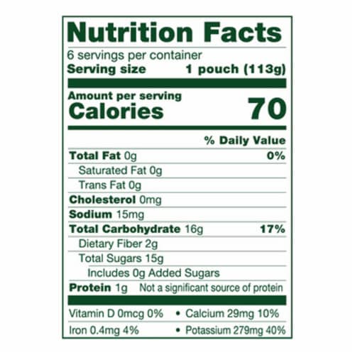 Simple Truth Organic® Blueberry Banana Kale Spinach Pouch Perspective: back