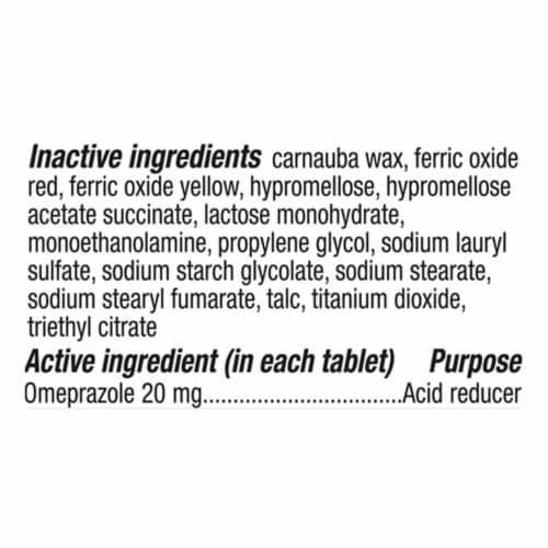 Kroger® 24 Hour Delayed Release Heartburn Acid Reducer Omeprazole Tablets 20mg Perspective: back