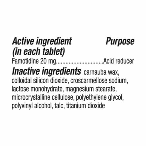Kroger® Maximum Strength Heartburn Prevention Acid Reducer Famotidine Tablets 20mg Perspective: back