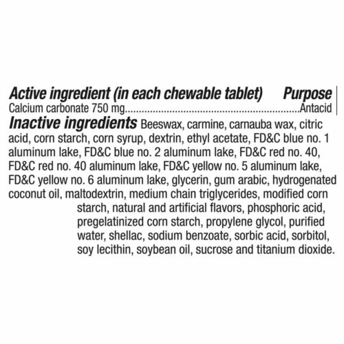 Kroger® Health Extra Strength Wild Berry Flavor Antacid Bites Perspective: back