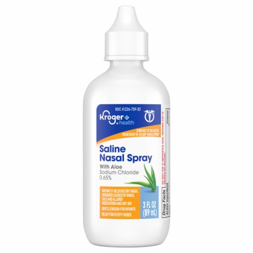 Kroger® Saline Nasal Spray with Aloe Perspective: back