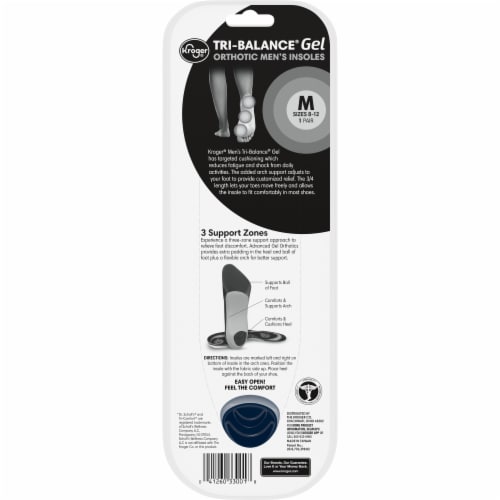 Kroger®  Men's Tri-Balance Gel Insole Perspective: back