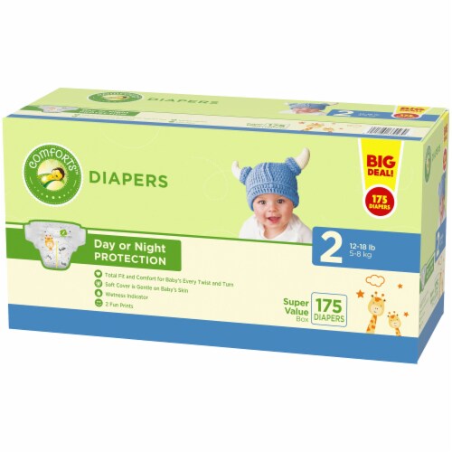 Comforts™ Day or Night Diapers Size 2 (12-18 lbs) BIG DEAL! Perspective: back