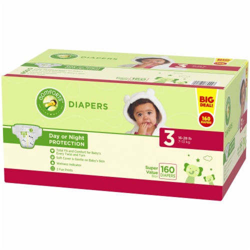 Comforts™ Day or Night Diapers Size 3 (16-28 lbs) BIG DEAL! Perspective: back