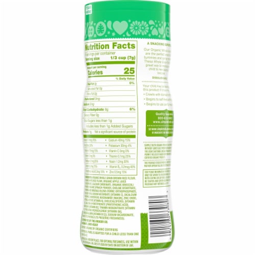 Simple Truth Organic™ Broccoli & Spinach Whole Grain Puffs Perspective: back
