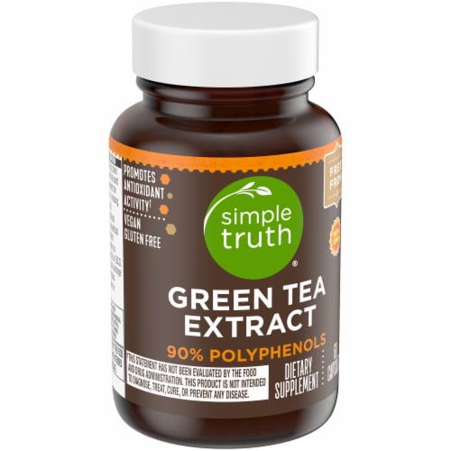 Simple Truth® Green Tea Extract Supplement Capsules Perspective: back