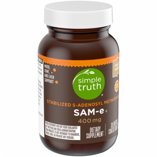 Simple Truth® SAM-e (Stabilized S-Adenosyl Methionine) Tablets 400mg Perspective: back