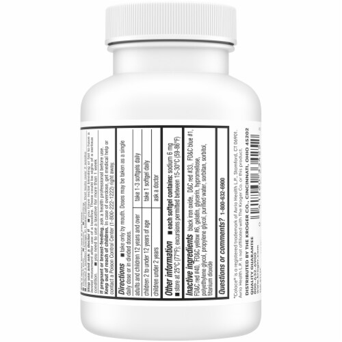 Kroger® Stool Softener Laxative Softgels Perspective: back