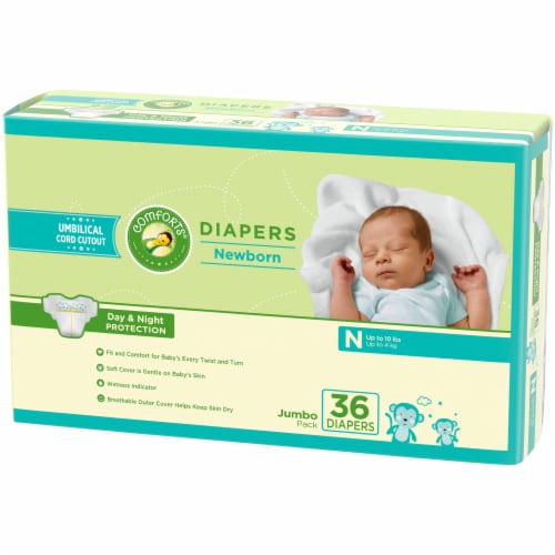 Comforts™ Day or Night Diapers Newborn (<10 lbs) Perspective: back