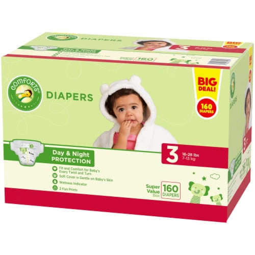 Comforts™ Day or Night Diapers Size 3 (16-28 lbs) BIG DEAL! Perspective: back