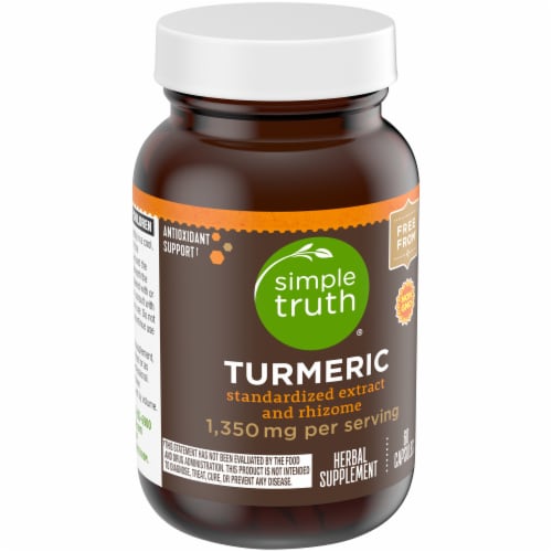 Simple Truth® Turmeric Capsules 1350mg Perspective: back