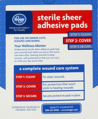 Kroger® Sterile Sheer Adhesive Pads Perspective: back