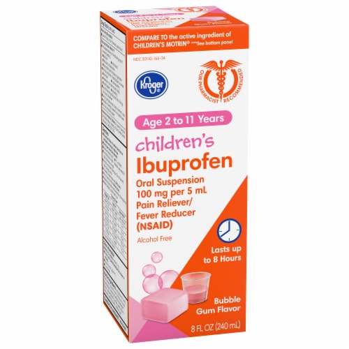 Kroger® Children's Ibuprofen Bubble Gum Flavor Oral Suspension Perspective: back