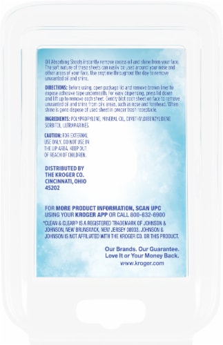 Kroger® Oil Absorbing Sheets Perspective: back