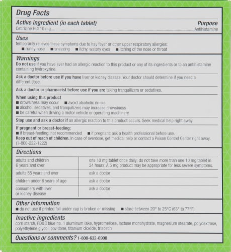 Kroger® All-Day Allergy Tablets 120 Count Perspective: back