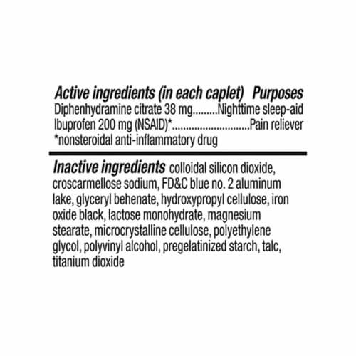 Kroger® Pain Reliever PM Ibuprofen and Diphenhydramine HCl Caplets Perspective: back