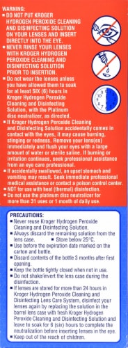 Kroger® Sterile Cleaning & Disinfecting Lens Care System Perspective: back