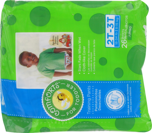 Comforts™ For Toddler Day & Night Training Pants Boys 2T-3T (16-34 lbs) Perspective: back