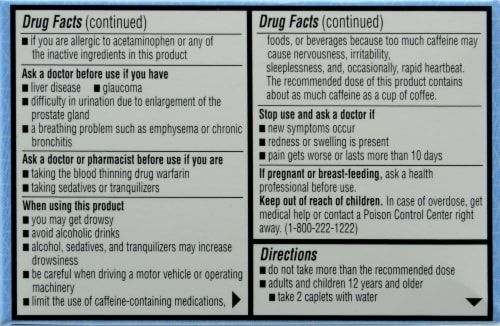 Kroger® Complete Menstrual Relief Tablets Perspective: back