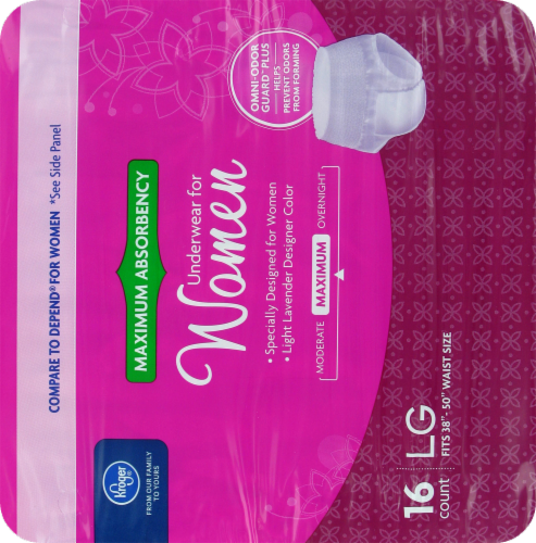 Kroger® Female Underwear Large Perspective: back