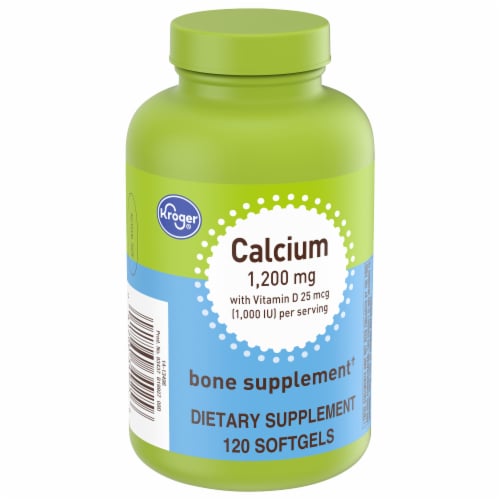 Kroger® Calcium Bone Softgels 1200mg Perspective: back