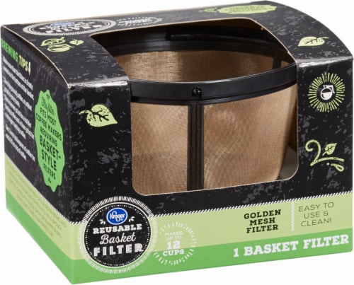Kroger® Reusable® Coffee Filter Basket - Black/Gold Perspective: back