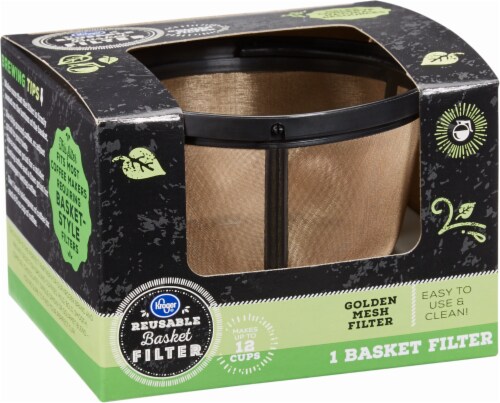 Kroger® Reusable® Coffee Filter Basket - Black/Gold Perspective: back