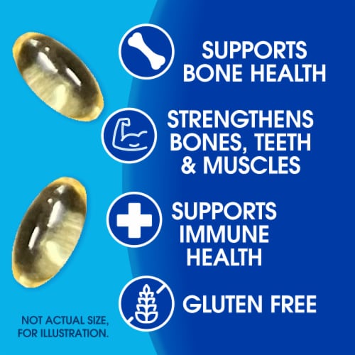 Kroger® Vitamin D3 Bone Health Softgels 125mcg Perspective: back