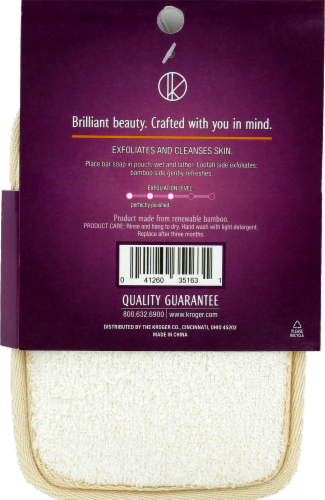 Kroger® Bamboo Loofah Soap Pouch Perspective: back