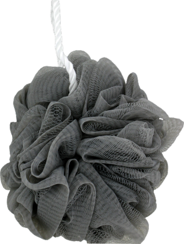 Kroger® Cleanse Come Clean Mesh Pouf - Gray Perspective: back