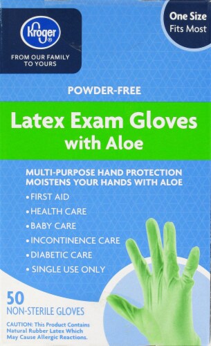 Kroger® Latex Exam Gloves with Aloe Perspective: back