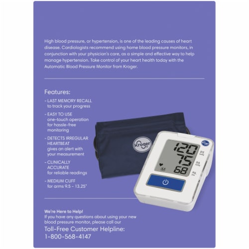 1byone Upper Arm Digital Blood Pressure Monitor with Easy-to-Read