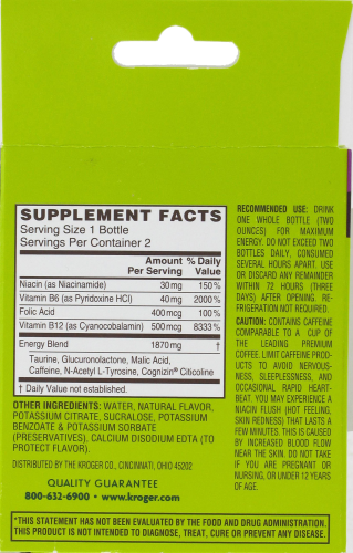 Kroger® Berry Energy Support Shots Perspective: back
