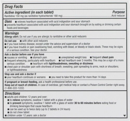Kroger® Cool Mint Acid Relief Maximum Heartburn Relief Tablets Perspective: back