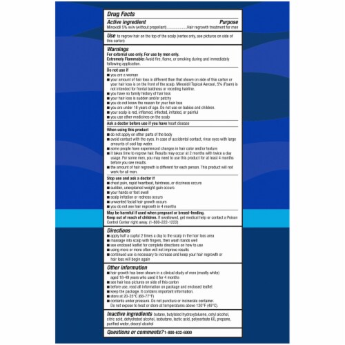Kroger® 5% Minoxidil Foam Hair Regrowth Treatment for Men Perspective: back