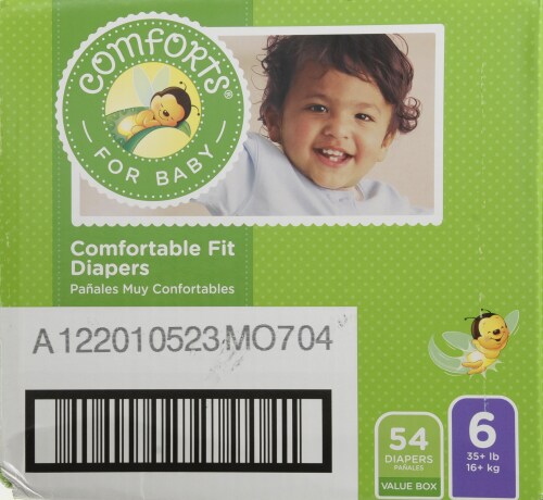 Comforts™ Day or Night Baby Diapers Size 6 (35+ lbs) Perspective: back