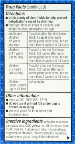 Kroger® Anti-Diarrheal 2mg Caplets Perspective: back