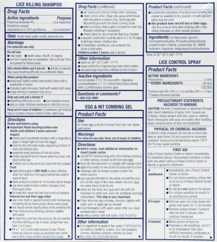 Kroger® Lice Complete Kit Perspective: back