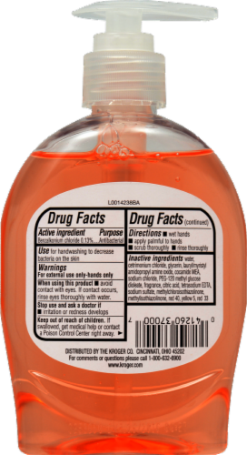 Kroger® Light Moisturizing Antibacterial Liquid Hand Soap Perspective: back
