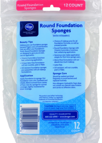 Kroger® Vitamin E Round Foundation Sponges Perspective: back