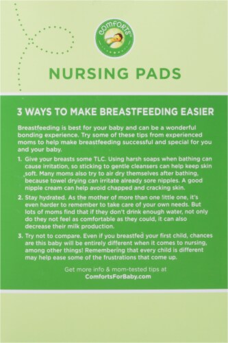 Comforts™ Contoured Shape Nursing Pads Perspective: back