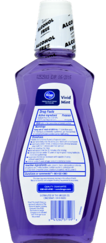 Kroger® Vivid Mint Alcohol-Free Fluoride Mouthwash Perspective: back