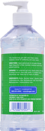 Kroger® Clear Sensitive Skin Moisturizer Gel With Aloe Perspective: back