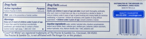 Kroger® Radiant White Mint Whitening Toothpaste Perspective: back